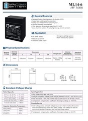 Mighty Max ML14-6 – 6 Volt 14 AH, Fast-on Terminal, SLA AGM Battery – 8 Pack