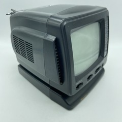 GPX 1993 Mini TV Black & White Television AM/FM Radio w/ Power Cord – Works