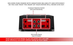 DS18 G4000.5D 5 Channel Car Amplifier 4000W Full Range Speaker Subwoofer D Amp