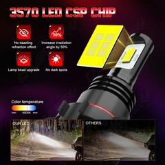 For GMC Yukon 2007 – 2014 – 4x 6000k Combo LED Headlight Hi/Lo Fog Light Bulbs