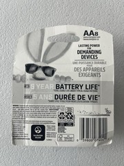Energizer AA Rechargeable Batteries NiMH 1.2V 2300mAh 8-Pack Up to 12 Year Life