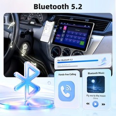 10.1” Single DIN Car Stereo, Wireless CarPlay Android Auto, Rotating Display