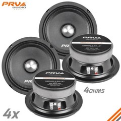 4x PRV Audio 6MR400-4 Bullet Midrange 6.5″ Speakers 4 Ohms PRO Car Audio 400W