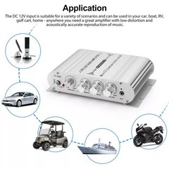 Car Home Audio Mini Stereo Amplifier 2.1Ch HiFi Bass Speaker Power Amp ST-838