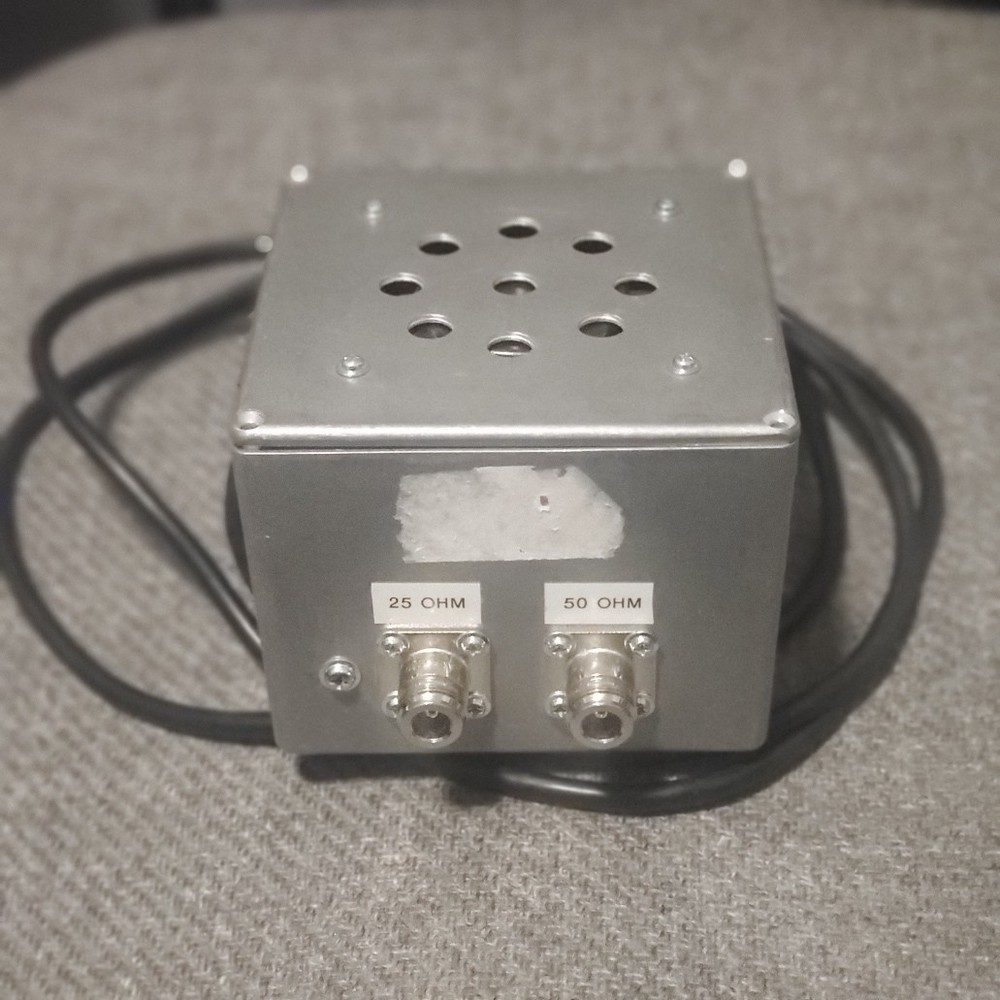 Medium Wave MF Transformer – Over 1000W – Unun 50 Ohms to 25 Ohms