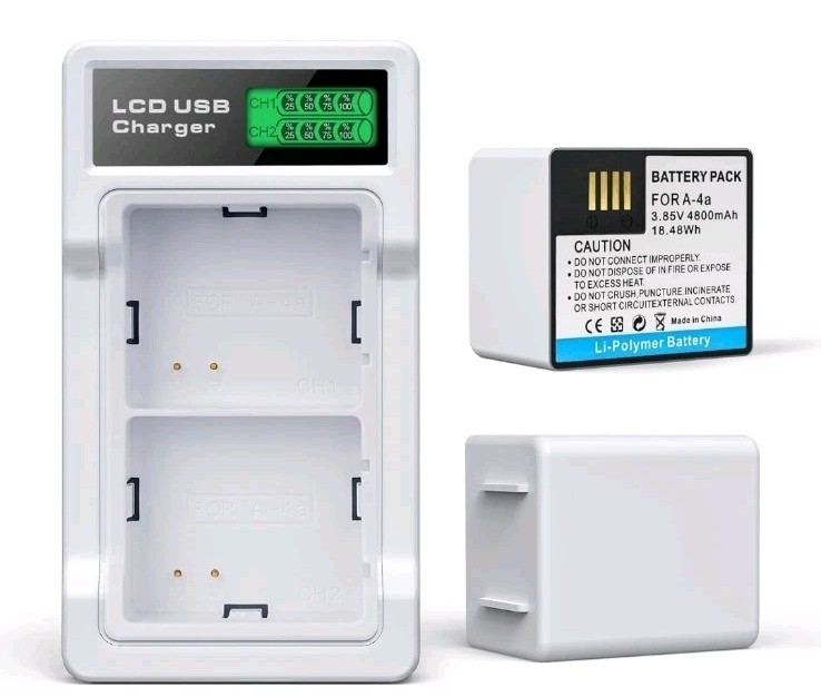 2-Pack Batteries with LCD Charger for Arlo Ultra 2,Pro 4,5S 2K Cameras VMA5400