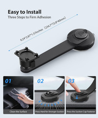 AUTO-VOX X8 Bracket Bendable Suction Cup Mount for Backup Camera, 360° Flexible