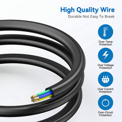 Digital Alarm Clock Power Cord Cable for JALL Digital Alarm Clock Power Cord