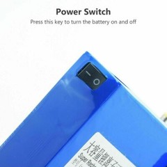 12V DC Rechargeable Lithium-ion Battery Portable Battery Pack w/ Charger Switch