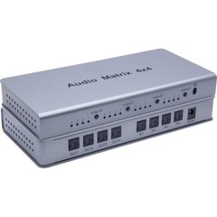 Audio Matrix 4×4 Switch Splitter SPDIF TOSLINK Digital Optical Audio 4 In 4 Out