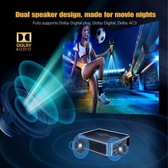 AUSHA Android Led Auto Focus Projector with 4K 8K Support & Dolby Audio