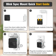 256GB USB Flash Drive, Outlet Wall Mount Holder for Blink Sync Module 2 with Sho