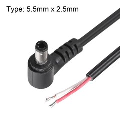 5 x DC Power 5.5mm x 2.5mm 4A 30cm Male Plug Right Angle Cable Connector