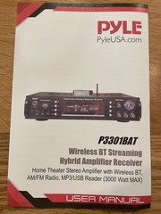 Pyle Hybrid Amplifier Receiver, 3000W / AUX,USB,RCA Inputs – Black P3301BAT