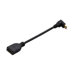 High-Quality 90 Degree Mini HDMI to HDMI Adapter Cable 0.15M 1080P Full HD