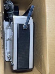 Vintage Sony TV 413 Mini Black & White FM/AM Television + Box & Power Supply