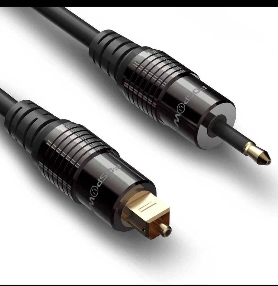 FosPower 10 FT Toslink to Mini SPDIF Fiber Optic Digital Optical Audio Cable