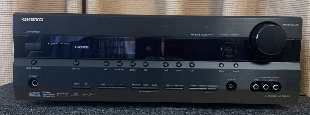 Vintage Onkyo TX-SR506 7.1 Ch AV Receiver. Used, Pro Cleaned & Tested