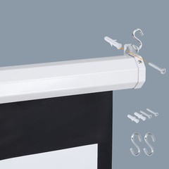 120” Projector Screen Projection Screen Manual Pull Down HD Screen 1:1 Format