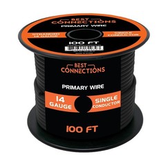 BEST CONNECTIONS 14 Gauge Automotive Primary Wire, 100ft (Various Color Options)