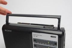 Sony ICF-38 Portable AM/FM Radio 2 Band AC or Battery Tested See Video