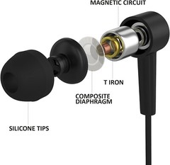 5 Pack of BLACK 3.5mm In Ear Earbuds Headphones – Individually Wrapped – Bulk