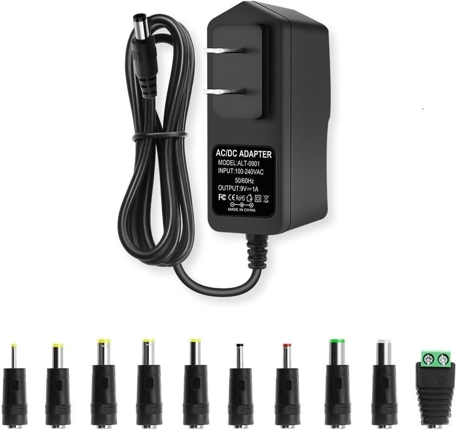 Universal Ac Adapter Power Supply 100-240v 50/60hz 1a Dc 9v Transformer & …