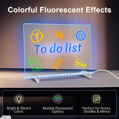 LED Note Board with 7 Colors, Includes Adapter, 13″X10″ Led Drawing Board for Ki