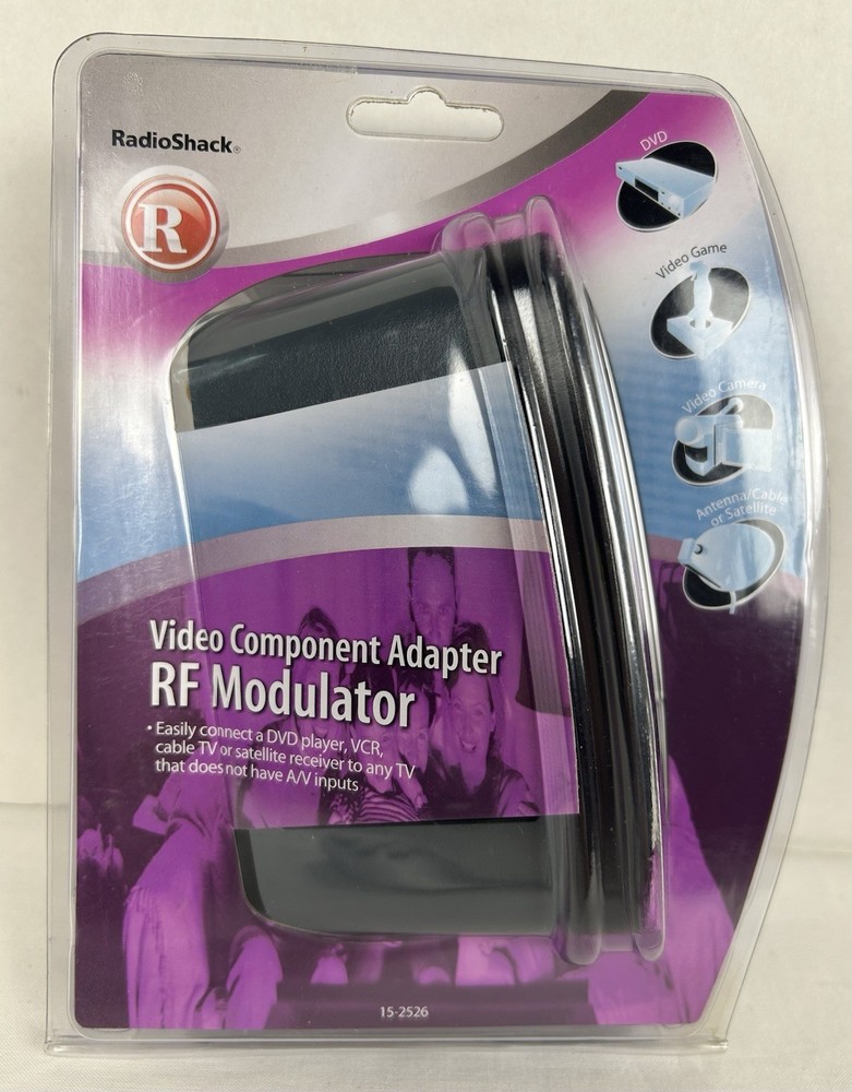 New RadioShack 15-2526 Video Component Adapter RF Modulator NOS Vintage CRT TV