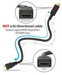 Display Port DP to HDMI Cable Adapter Converter Audio Video PC HDTV 1080P 60Hz