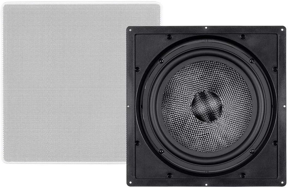 Carbon Fiber In-Wall Speaker – 10 Inch (Each) 300 Watt Subwoofer, Easy Install f