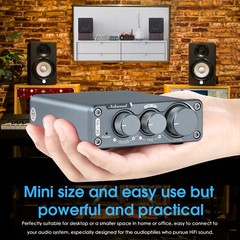 Mini 2.0 Channel Digital Amplifier Class D Stereo Desktop Audio Amp 100W+100W