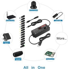 Universal DC Power Supply Adapter 3.5V to 24V with 14 Tips and LCD Display