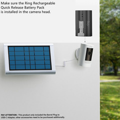 Ring Barrel Plug to USB-C Adapter for USB-C Cameras and Barrel Plug Solar Panels