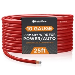 10 Gauge 25ft Power Ground Wire CCA 10 AWG Cable for Car Audio Amp Trailer Red