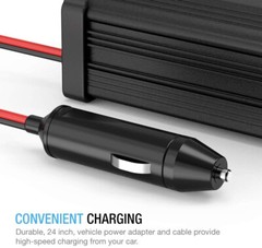 Maxboost 300W Power Inverter Dual 110V AC Outlet and 2.4A/24W USB Car Charger