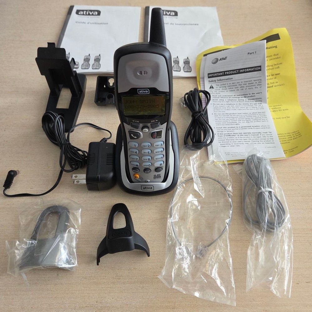 Ativa AD583 3-Handset 5.8GHz Cordless Phone System With Call Waiting/Caller ID