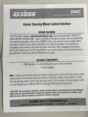 AXXESS AXSWC-2 Steering Wheel Control Interface Retain Steering Controls .A2