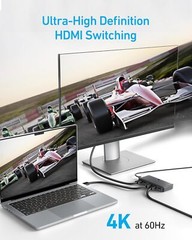 Anker HDMI Switch 4K@60Hz Switcher Splitter 4-in-1 Out for Laptops/PC/Xbox/TV