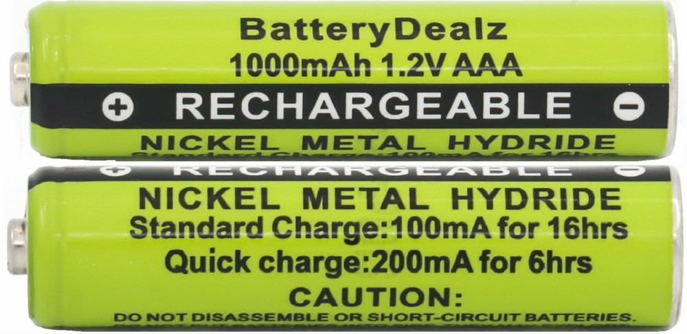 1.2V NiMH AAA Rechargeable Batteries for Panasonic Cordless Phones 2-Pack