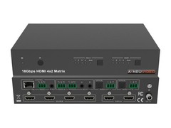 ANI-42HDFIX 4×2 HDMI2.0 18Gbps Matrix Switcher with Scaler/SPDIF/Analog/Web-GUI