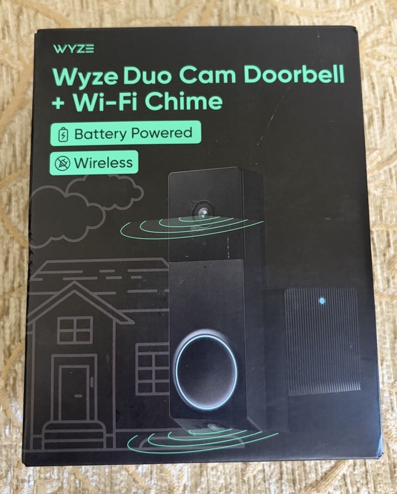 Wyze Wireless Duo Cam Doorbell, Battery, 2 Cameras, 2-Way Audio, Night Vision