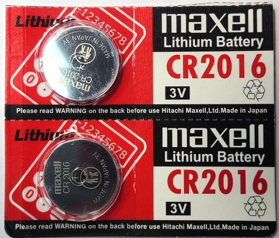 2 PK CR2016 MAXELL (MADE IN JAPAN) DL2016 ECR2016 (GREAT EXP 12/2034) FREE TRACK