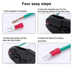 200pcs RED FORK SPADE TERMINAL 22-16GA #8 VINYL INSULATED CRIMP WIRE CONNECTOR