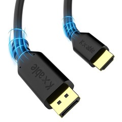4K DisplayPort to HDMI Cable 25 FT, DP to HDMI Male Video UHD Cable, Uni-Dire…