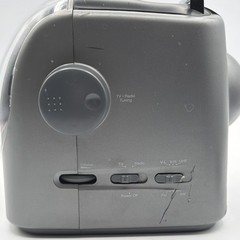 GPX Mini CRT TV 5″ Portable B&W Retro Gray TVP2CT Works! See Video!