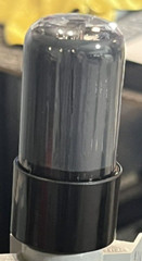 (1) 6K6GT SYLVANIA USA, PAINTED GREY GLASS. TESTED STRONG.