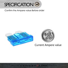 25 pcs 15 A Amp Blade ATO ATC Fuse Car Audio Boat Marine Truck Motorcycle SUV RV