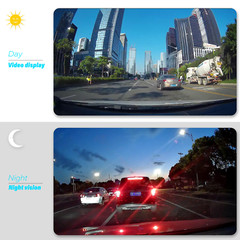 Touch Screen Dash Cam 4″ 1080P Dual Lens Car DVR Recorder Front And Rear Camera