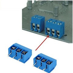 60Pcs 2/3Pin 5mm Pitch Blue KF301-2P/3P PCB Mount Screw Terminal Block Connector